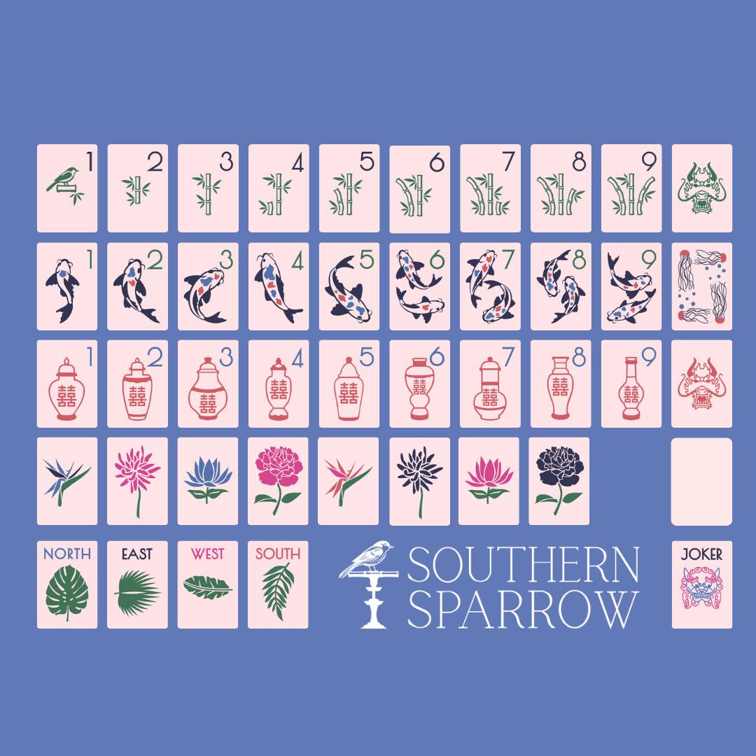 THE CHINOISERIE SET - MAHJONG TILES: POLISHED PINK
