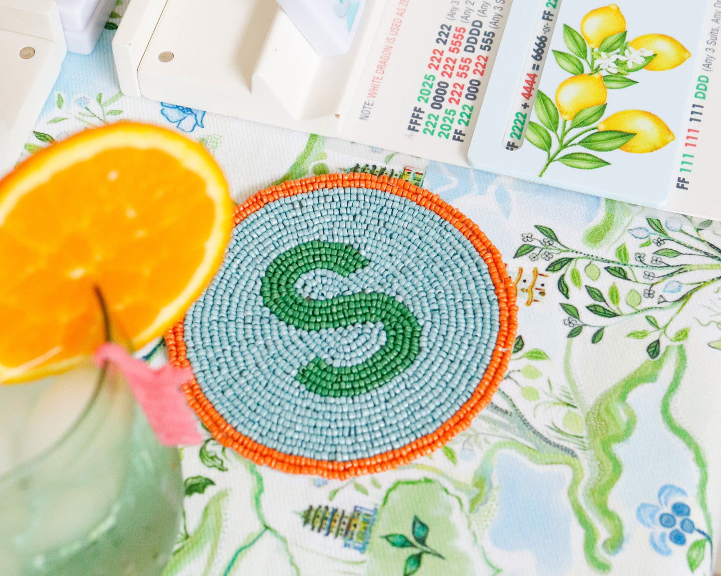 Hand Beaded WINDS Coasters
