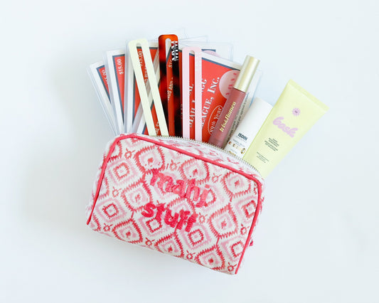 The Midi India Bag - Mark Your Mahjong Collab - Red/Pink Ikat - READY TO SHIP!
