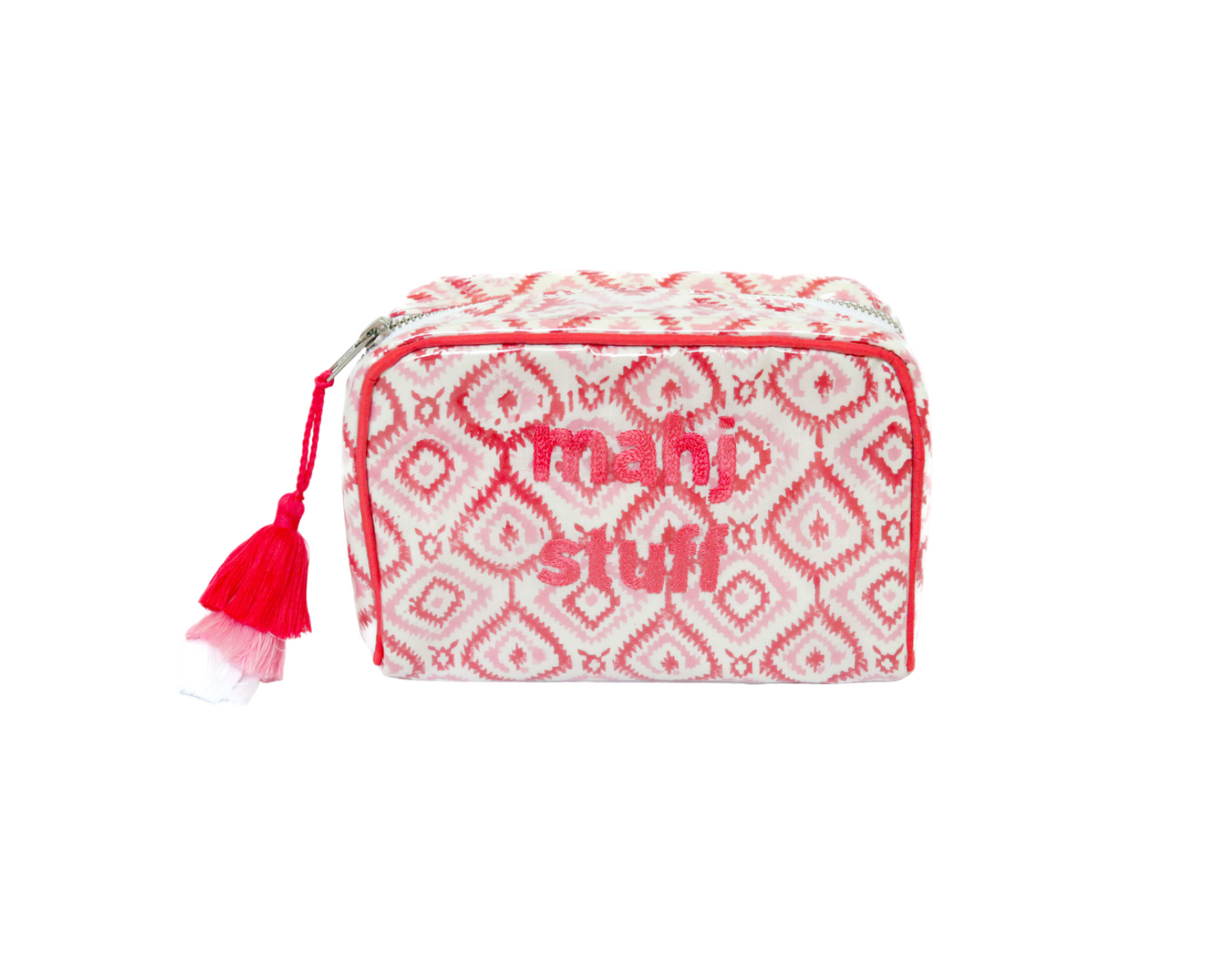The Midi India Bag - Mark Your Mahjong Collab - Red/Pink Ikat - READY TO SHIP!