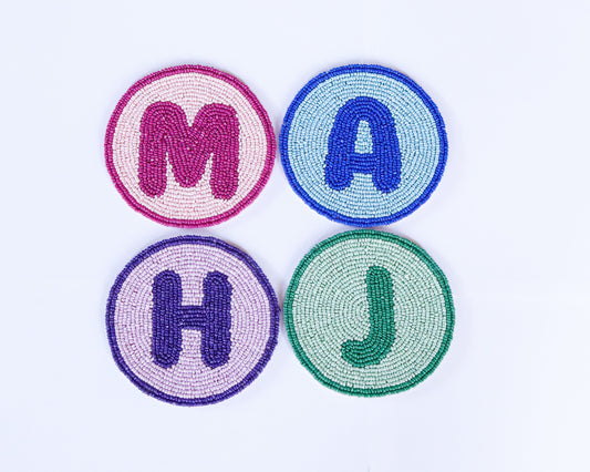 Hand-Beaded MAHJ Coasters *COMING SOON