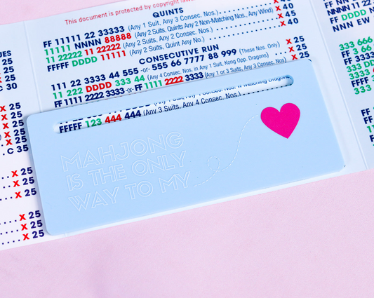 Pastel Blue Mahj to My Heart Mahjong Card Line Marker™