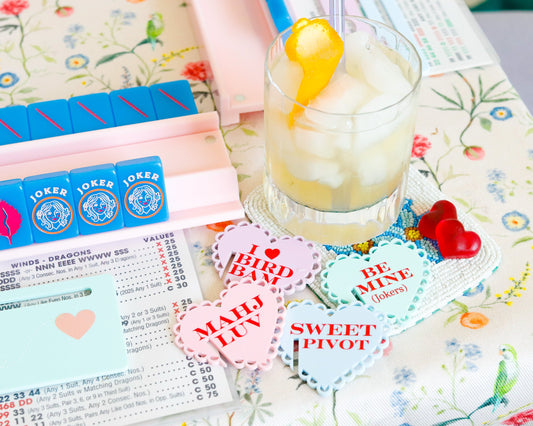 Candy Hearts Drink Markers in Pastel Acrylic Heart Shapes