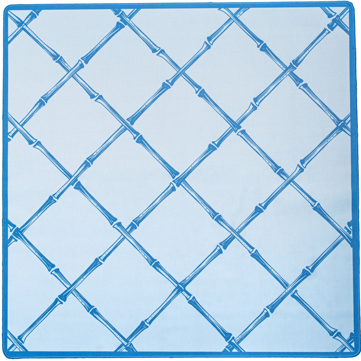 MAHJONG GAME MAT: TRELLIS IN BARELY BLUE